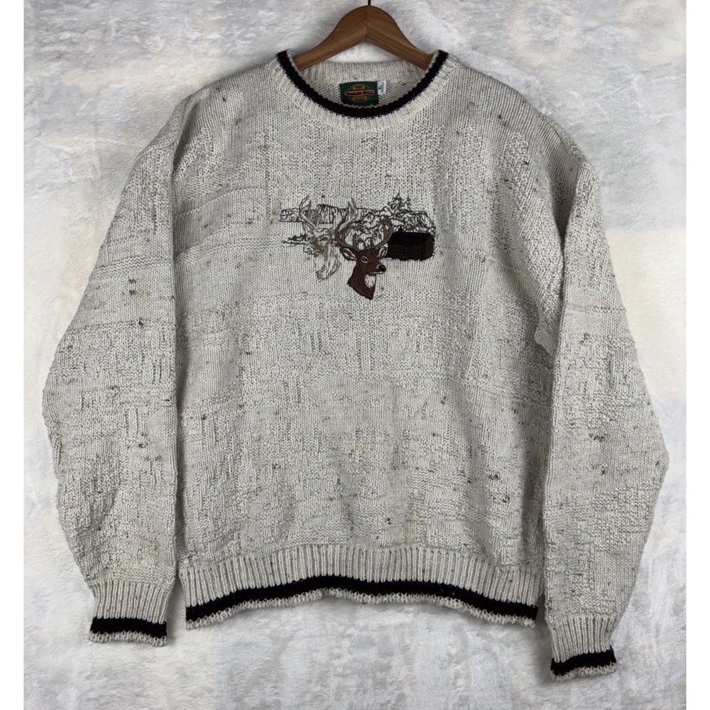 VTG Faribo Woolens‎ The Woolen Mill Fisherman Sweater XL Knit Sweater Dear Cabin